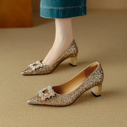 Gloria | Glitter Embellished Pumps