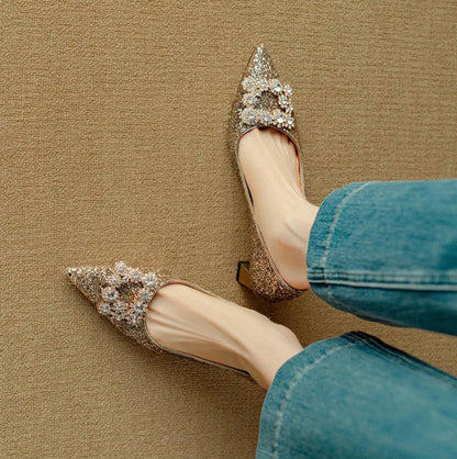 Gloria | Glitter Embellished Pumps