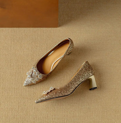Gloria | Glitter Embellished Pumps
