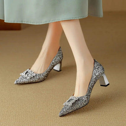 Gloria | Glitter Embellished Pumps