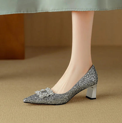 Gloria | Glitter Embellished Pumps