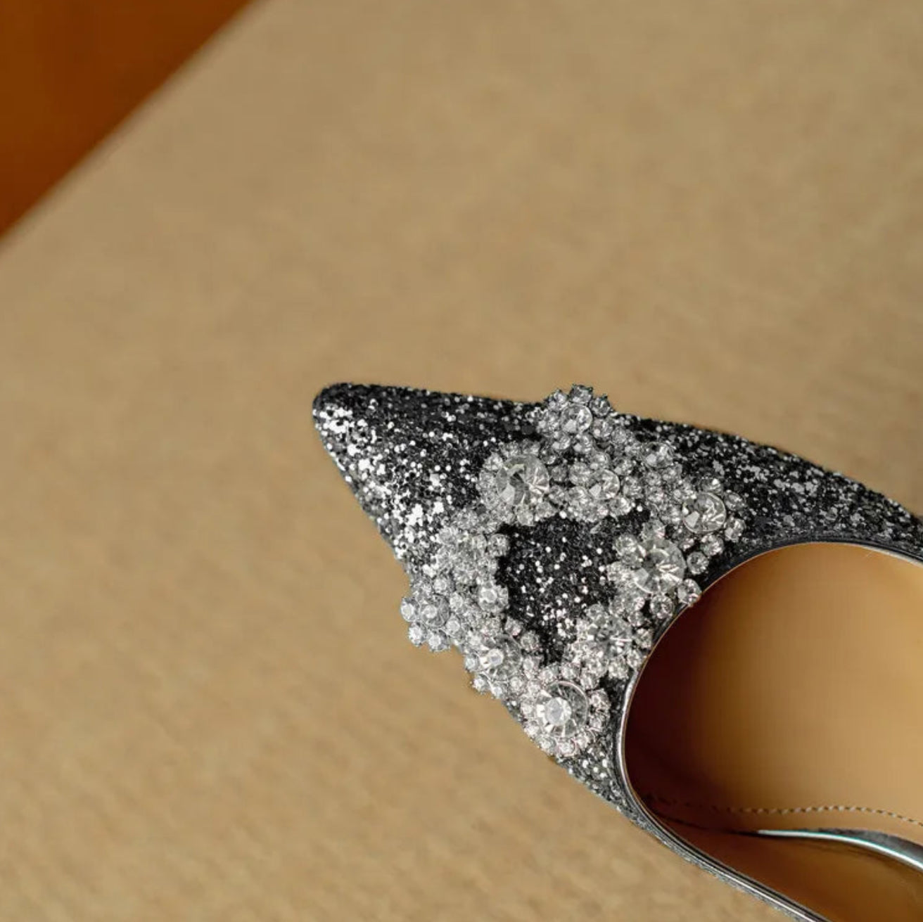 Gloria | Glitter Embellished Pumps
