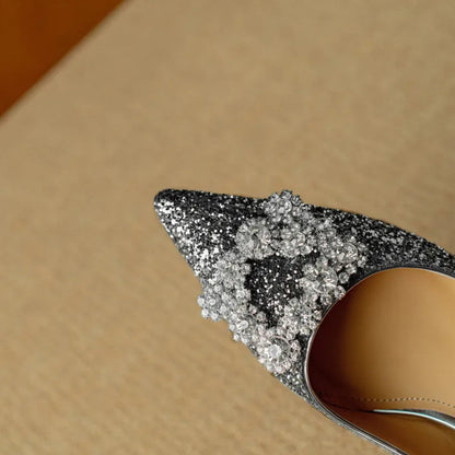 Gloria | Glitter Embellished Pumps