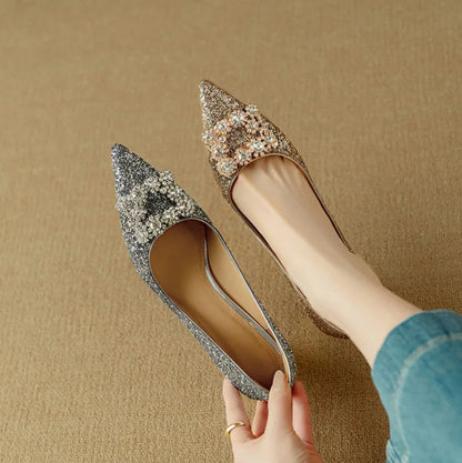 Gloria | Glitter Embellished Pumps