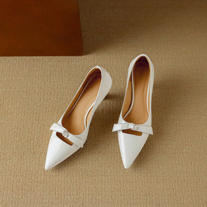 Elaine | Bow Detail Patent Pumps