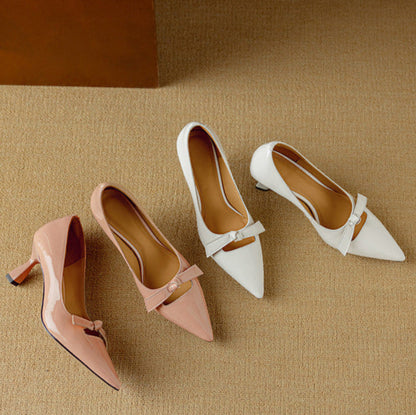 Elaine | Bow Detail Patent Pumps