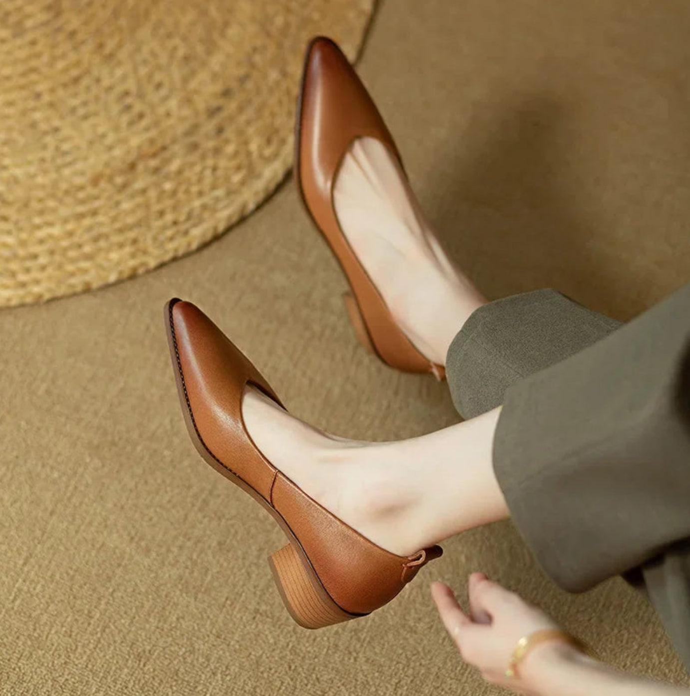 Helen | Classic Block Heel Pumps