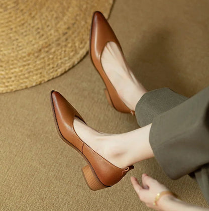 Helen | Classic Block Heel Pumps