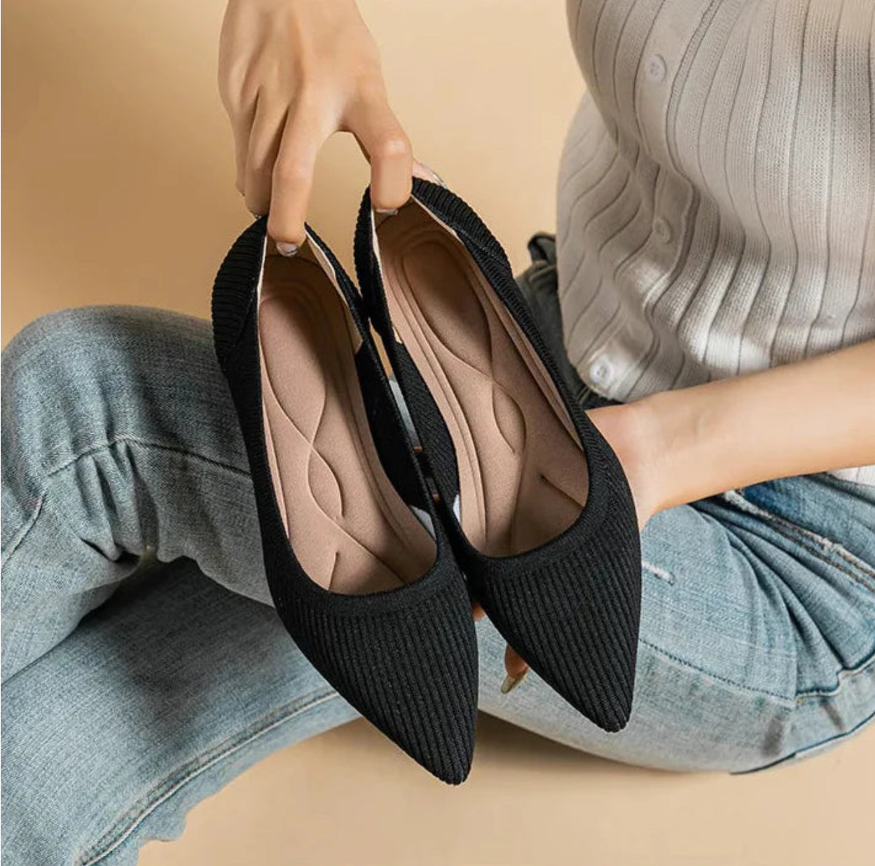 Carolyn | Knit Comfort Pumps