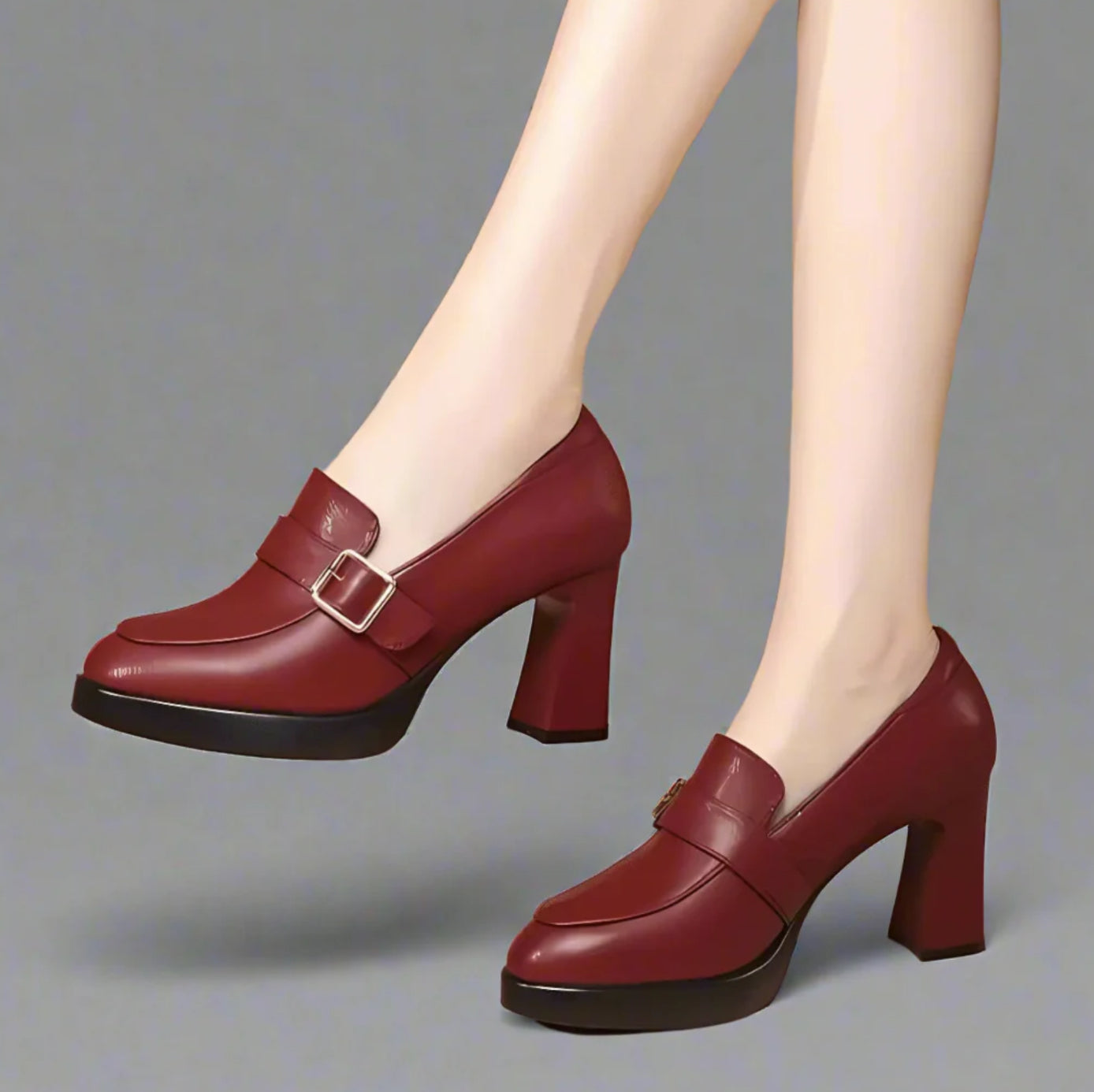 Claudia | Buckle Platform Pumps