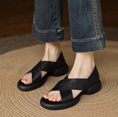 Ruth | Royal Cushioned Cross Sandals