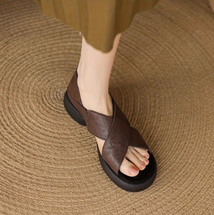Ruth | Royal Cushioned Cross Sandals