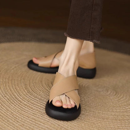 Ruth | Royal Cushioned Cross Sandals