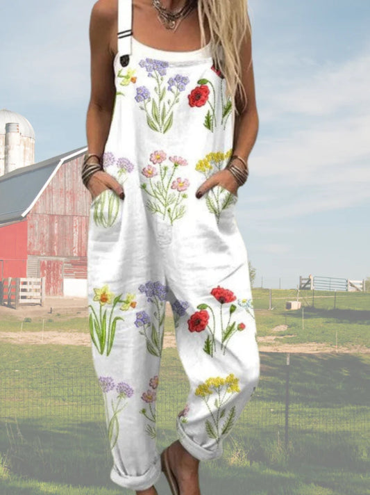 LUCIA | STYLISH RETRO FLORAL JUMPSUIT