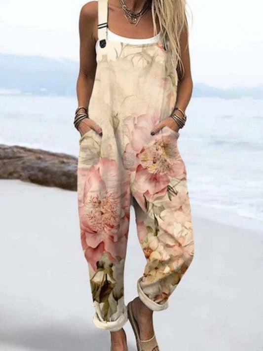 CINTRA | STYLISH VINTAGE FLORAL JUMPSUIT