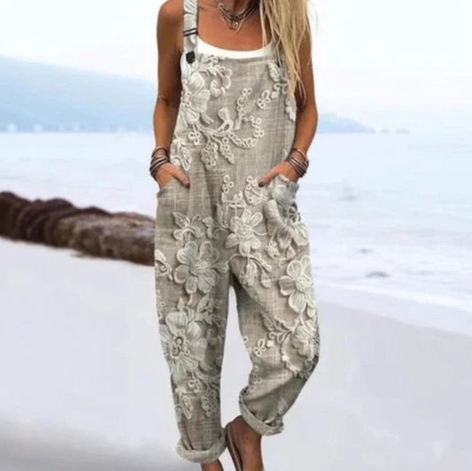 AMELIA | STYLISH 3D FLORAL JUMPSUIT