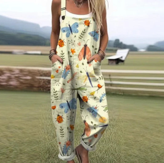 GEMMA | STYLISH BUTTERFLY ART JUMPSUIT