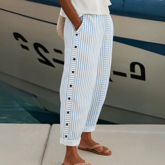 REA | PANTALONES CÓMODOS A RAYAS