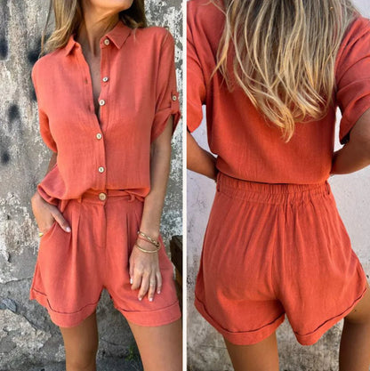 SADIE - LIGHT LINEN SHORT 2 PIECE SET