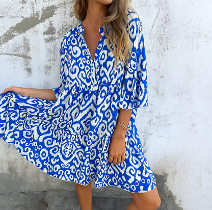 SHAFFER - ELEGANT DRESS WITH V-NECK
