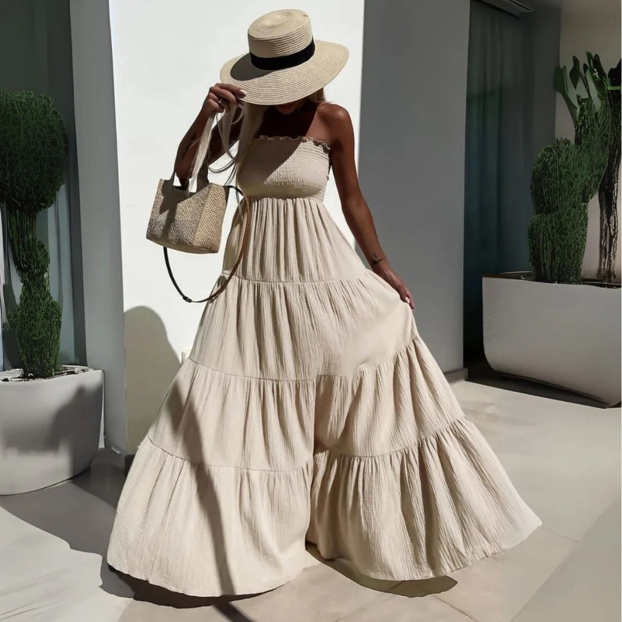 CARLA - STRAPLESS LONG DRESS