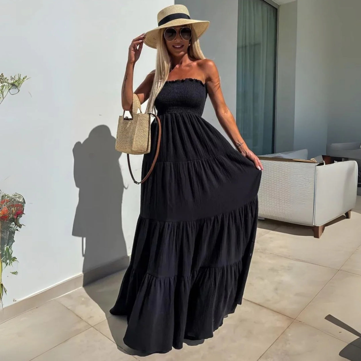 CARLA - STRAPLESS LONG DRESS