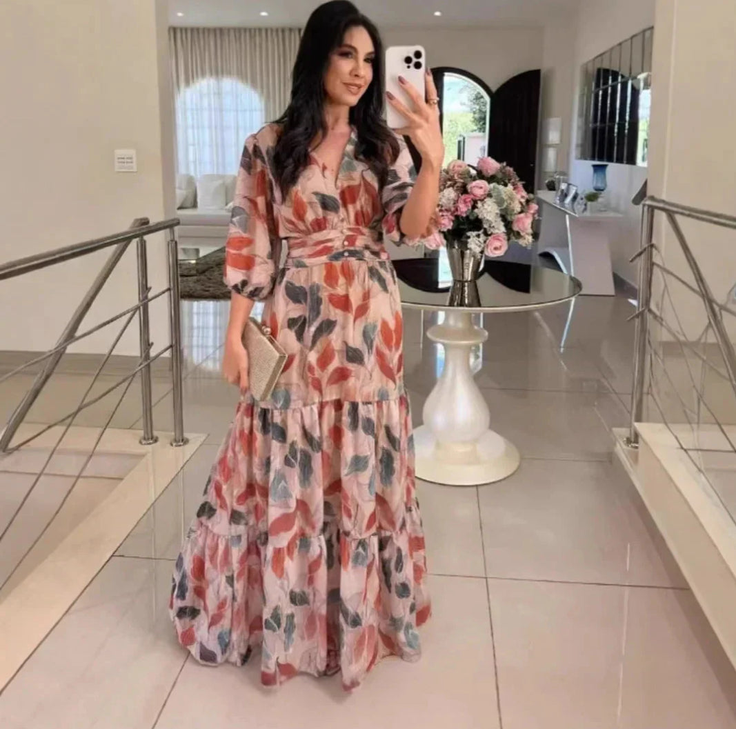 Amaya - Stylish Floral Maxi Dress