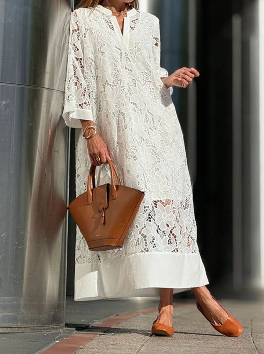 Elowen – Dahlia Embroidered Midi Dress