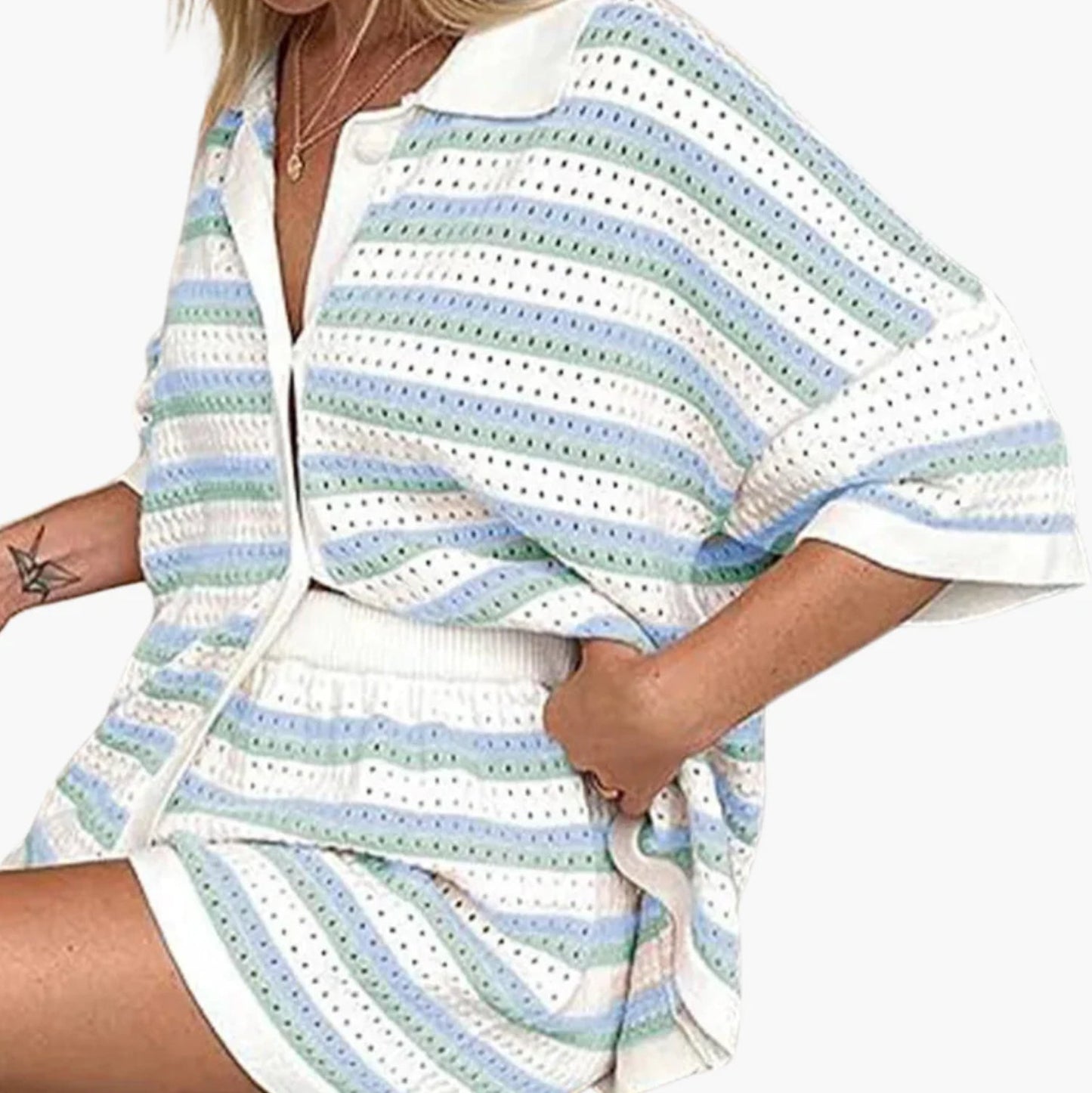 GOLDIE – OPEN-KNIT CO-ORD SET