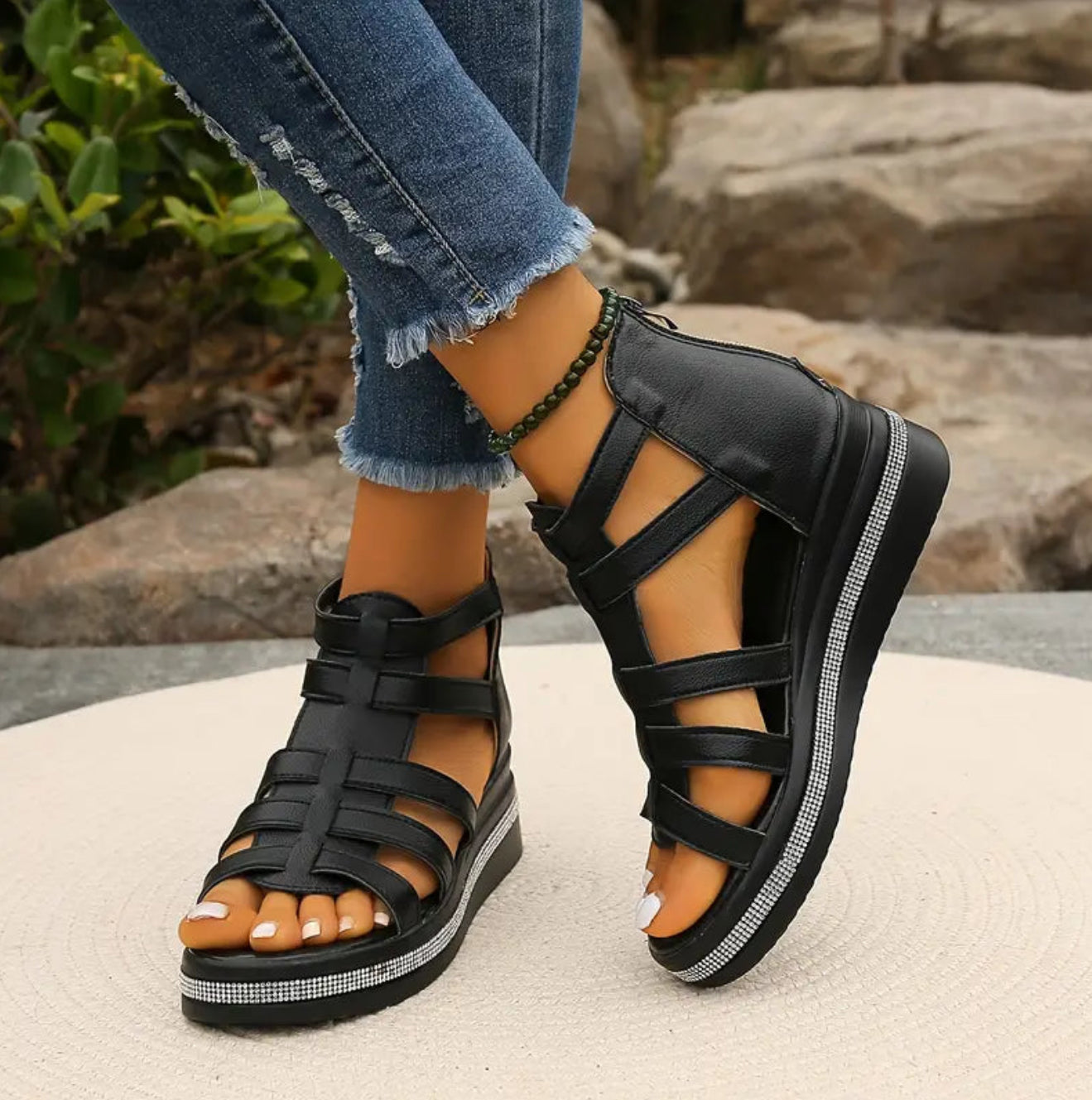 CHLOE - Elegant Wedge Sandals