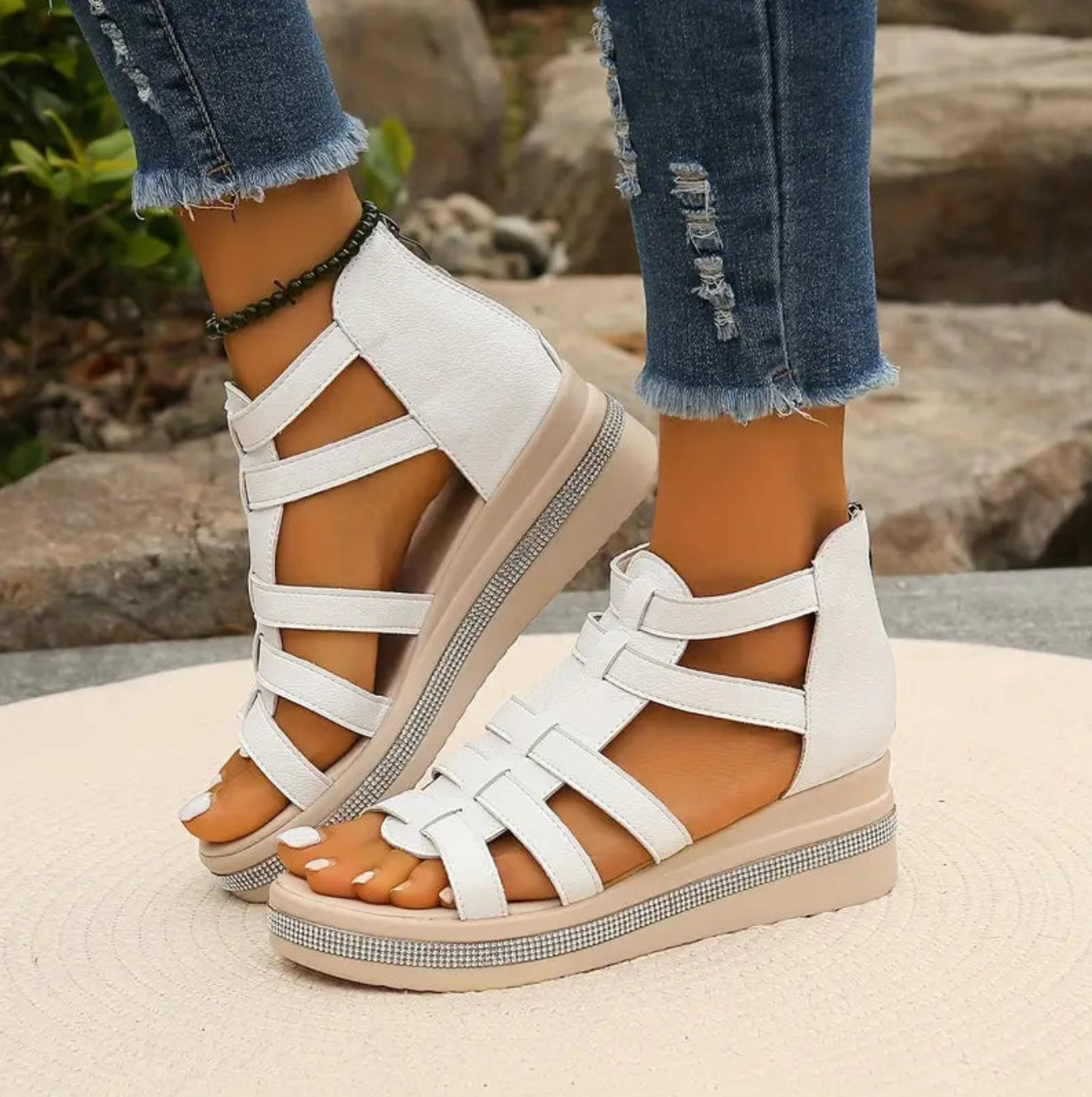 CHLOE - Elegant Wedge Sandals