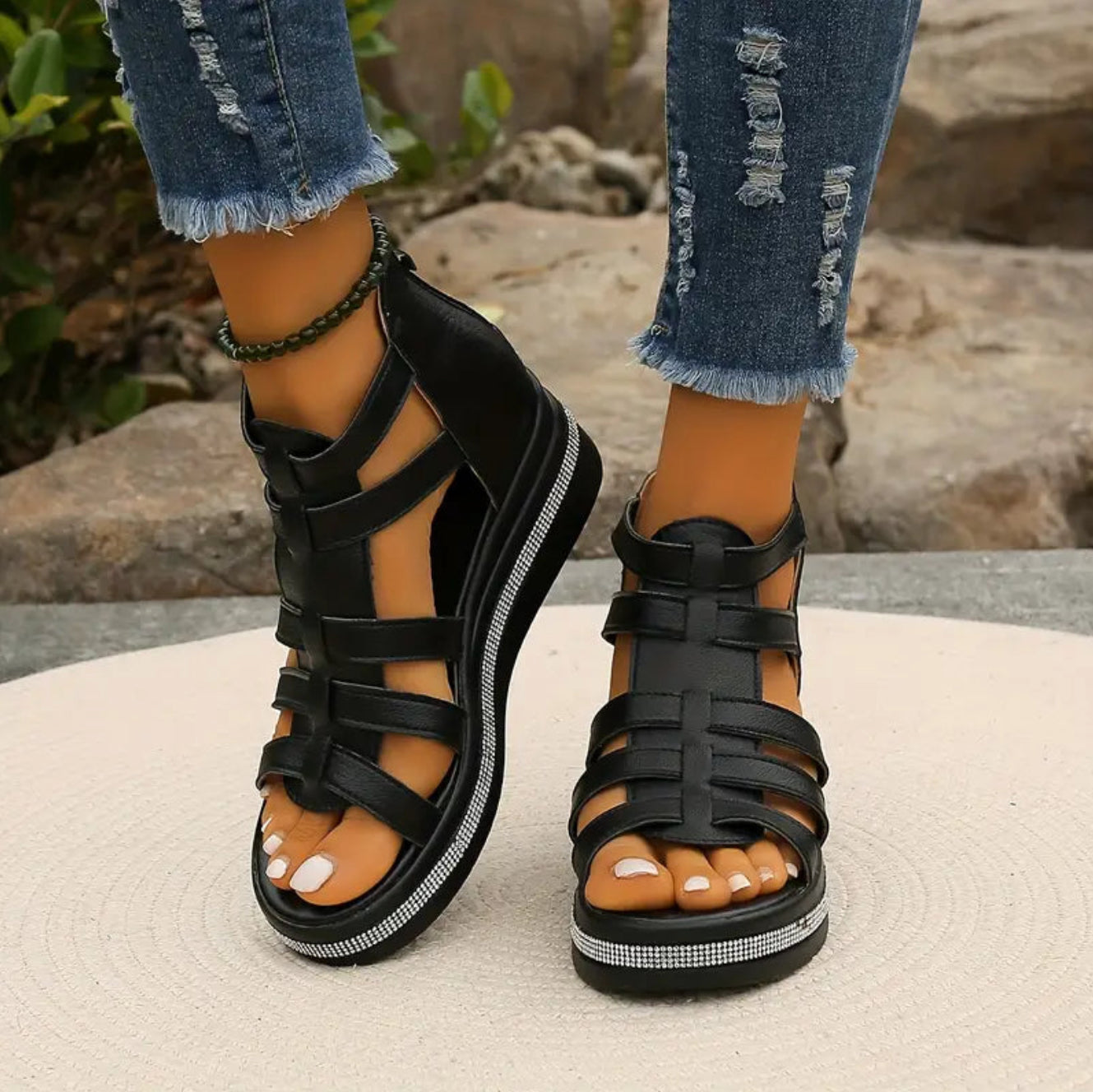 CHLOE - Elegant Wedge Sandals
