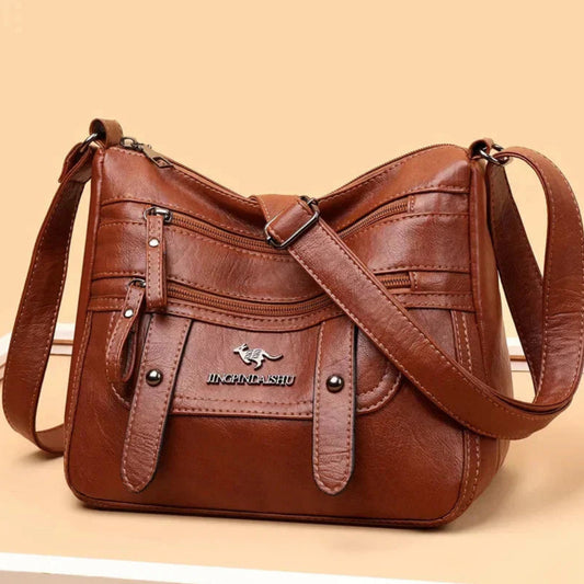 Wren - Bolso Retro con Múltiples Bolsillos de Piel Sintética Elegante