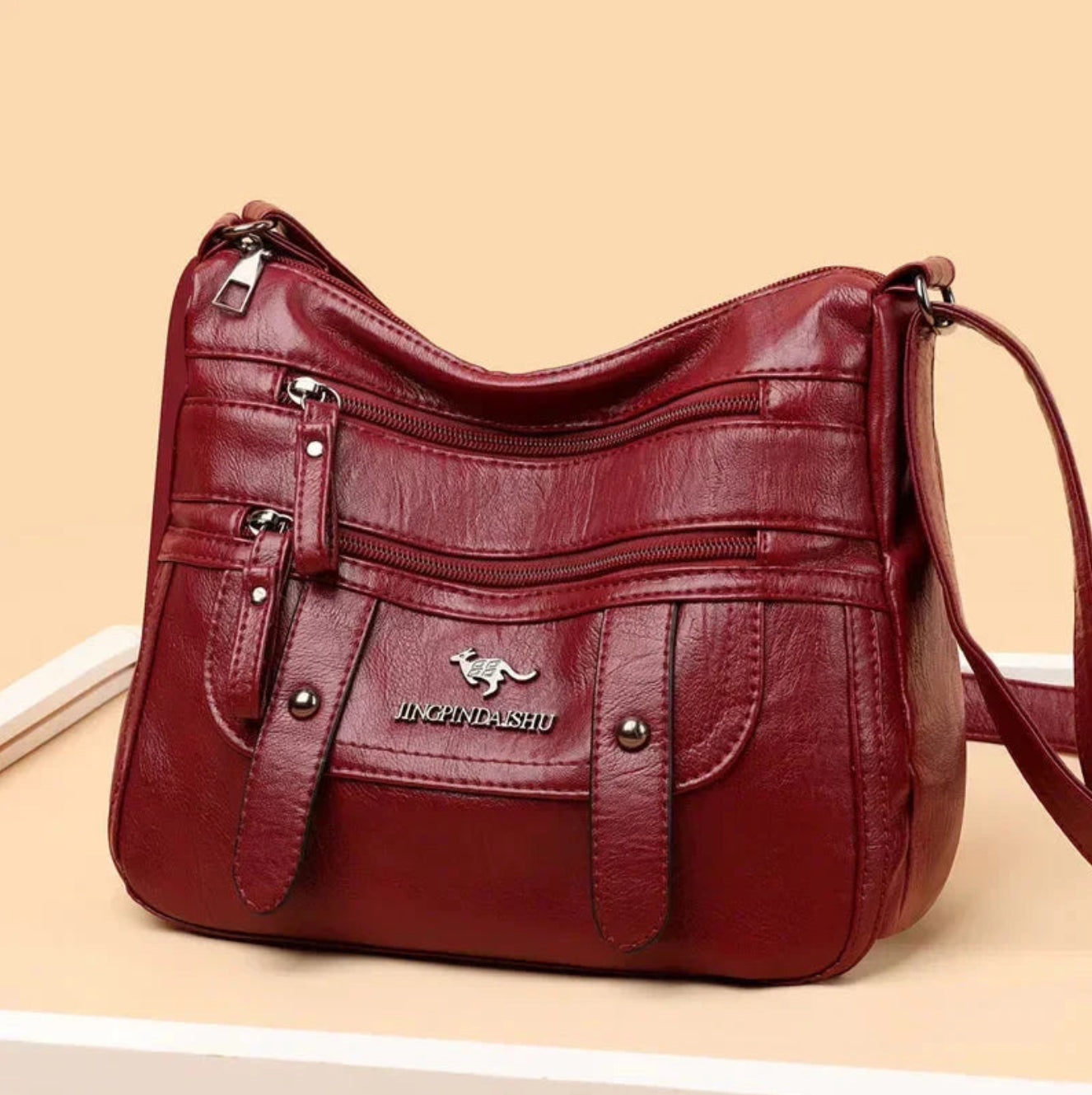 Wren - Bolso Retro con Múltiples Bolsillos de Piel Sintética Elegante