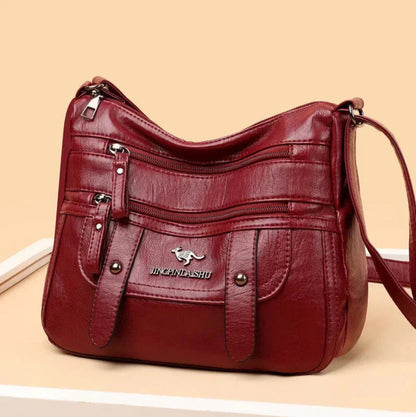 Wren - Bolso Retro con Múltiples Bolsillos de Piel Sintética Elegante