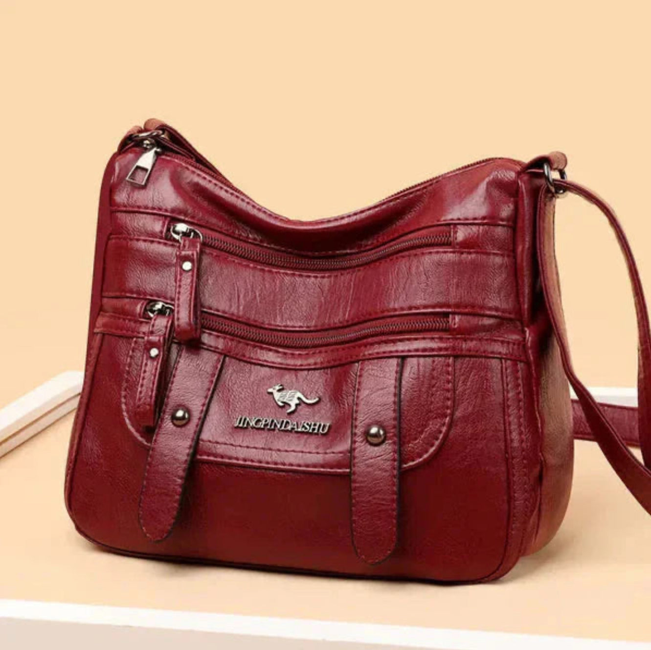 Wren - Bolso Retro con Múltiples Bolsillos de Piel Sintética Elegante