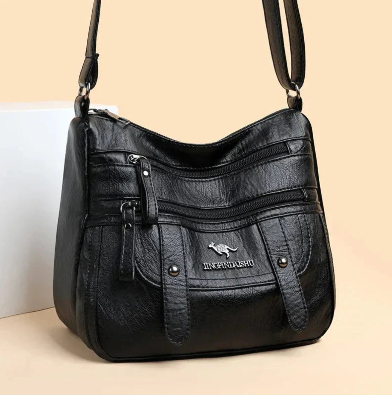 Wren - Bolso Retro con Múltiples Bolsillos de Piel Sintética Elegante