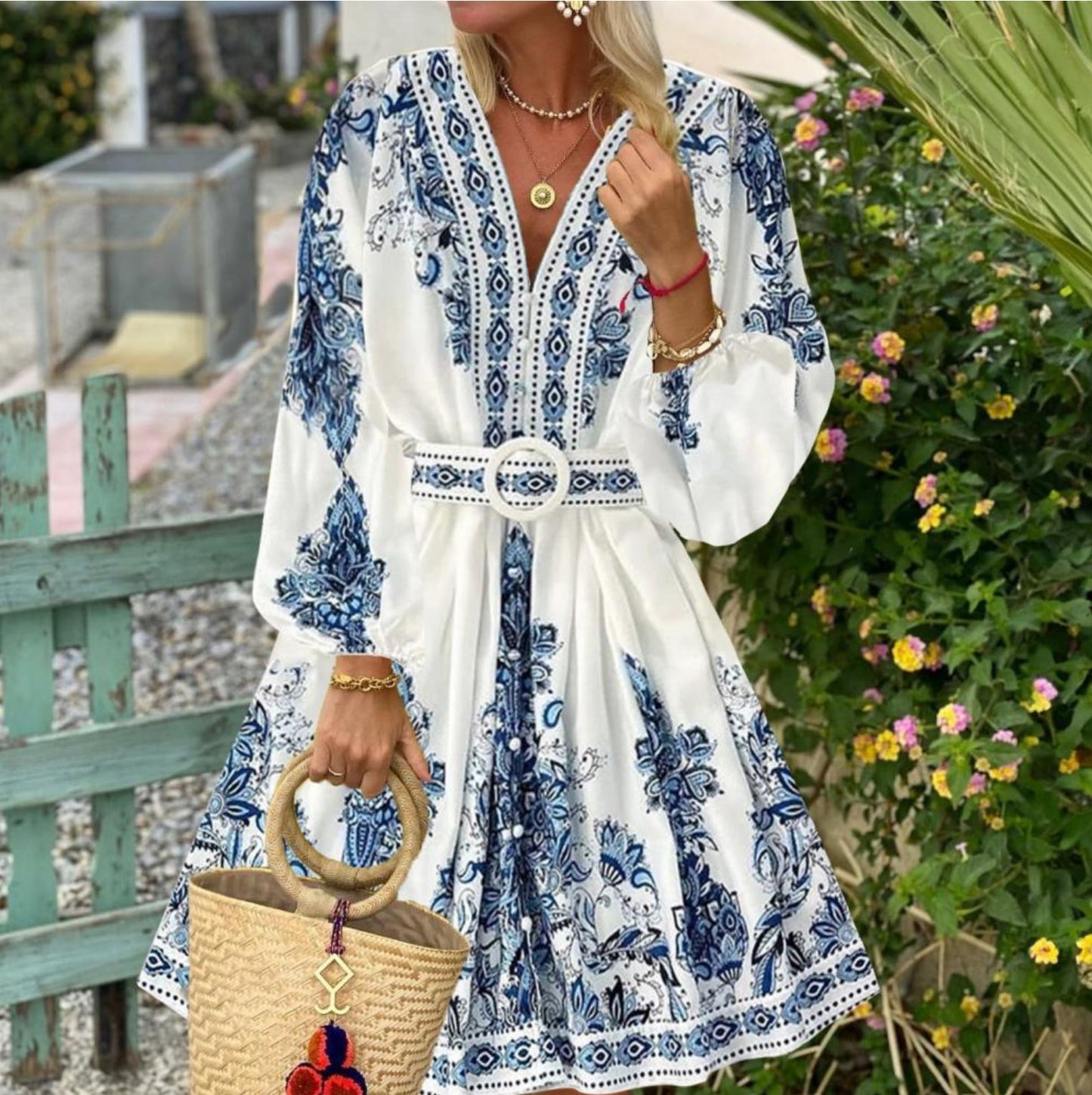 JASELINA – FITTED EMBROIDERED MINI DRESS