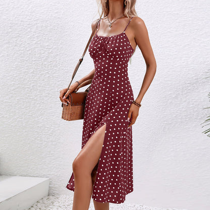 Alisha - Vestido Midi de Lunares