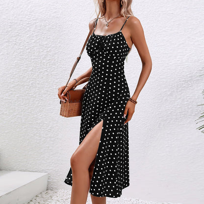 Alisha - Vestido Midi de Lunares