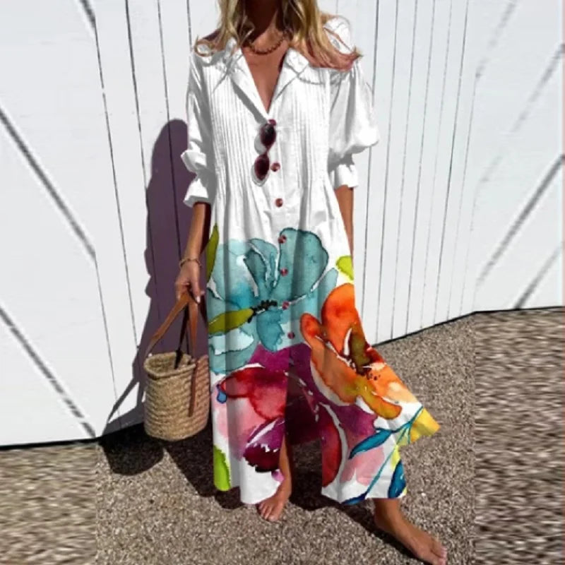 Janet | Vestido Maxi Boho de Lujo