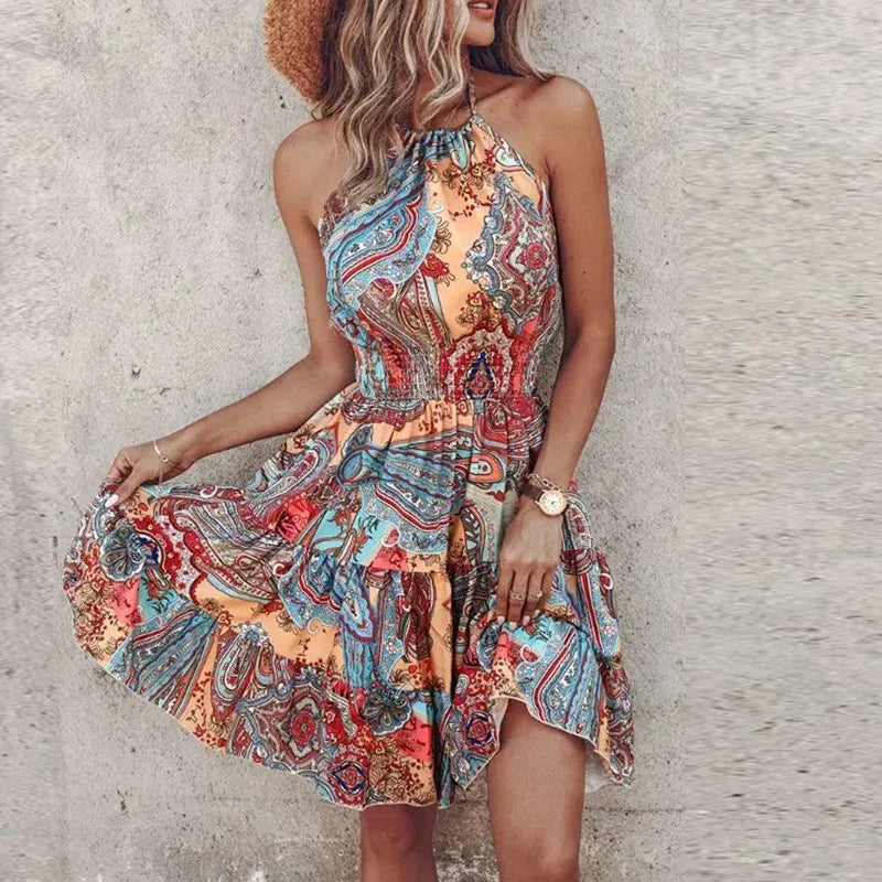 Adrianna™ - VESTIDO MINI ESTAMPADO CON DISEÑO ELEGANTE