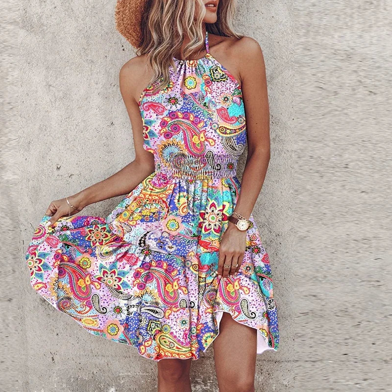 Adrianna™ - VESTIDO MINI ESTAMPADO CON DISEÑO ELEGANTE