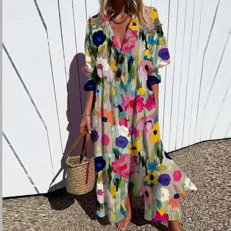 Janet | Vestido Maxi Boho de Lujo