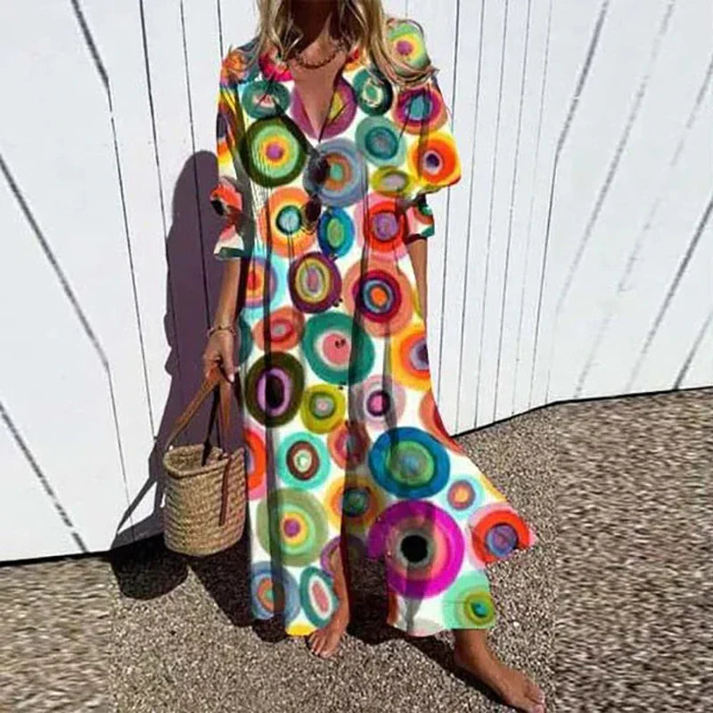 Janet | Vestido Maxi Boho de Lujo