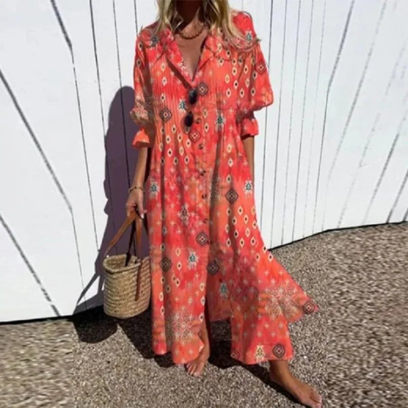 Janet | Vestido Maxi Boho de Lujo
