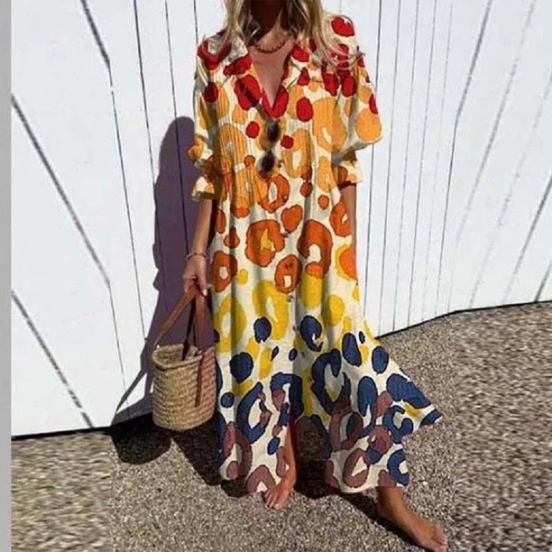 Janet | Vestido Maxi Boho de Lujo