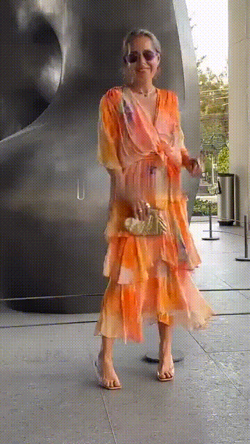 Nysa – Vestido de Gasa con Volantes Florales de Primavera