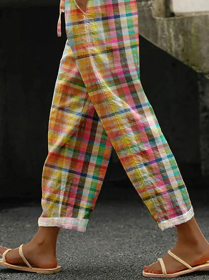 MICHELLE™ - PANTALONES DE CUADROS CÓMODOS CON CORTE RELAJADO