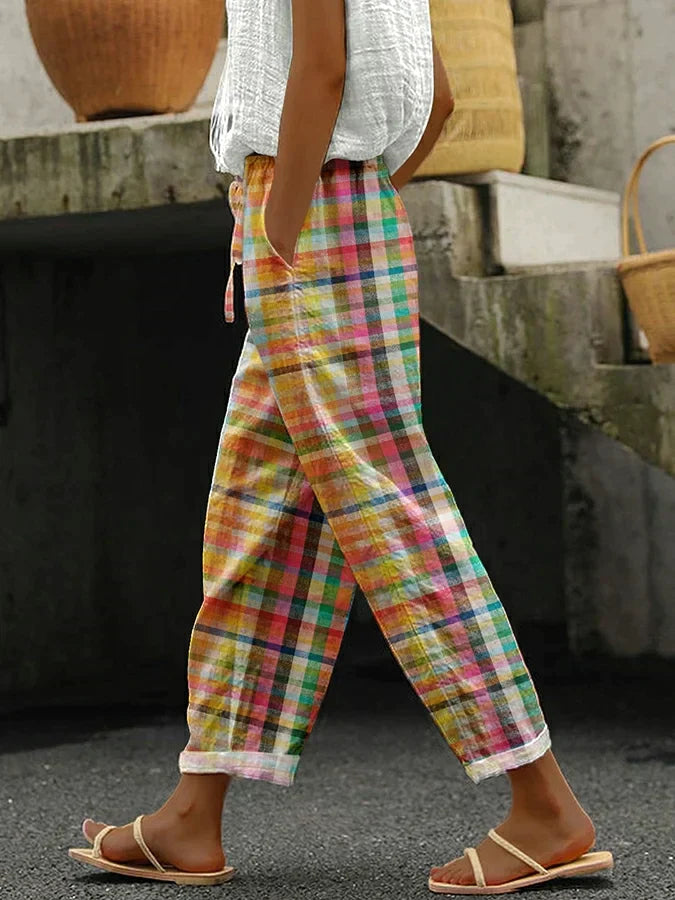 MICHELLE™ - PANTALONES DE CUADROS CÓMODOS CON CORTE RELAJADO